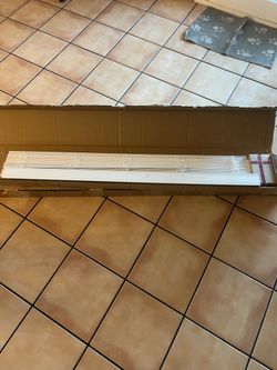 White Cordless Faux Wood Blinds for Windows with 2 in. Slats - 54.5 in. W x 64 in. L (Actual Size 54 in. W x 64 in.