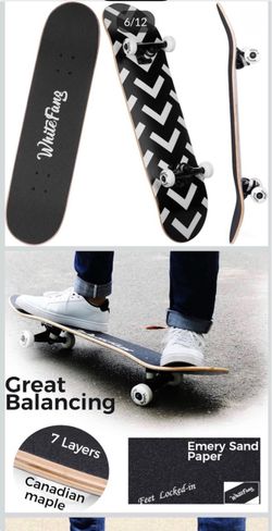 Skateboard by White Fangs. Brand new