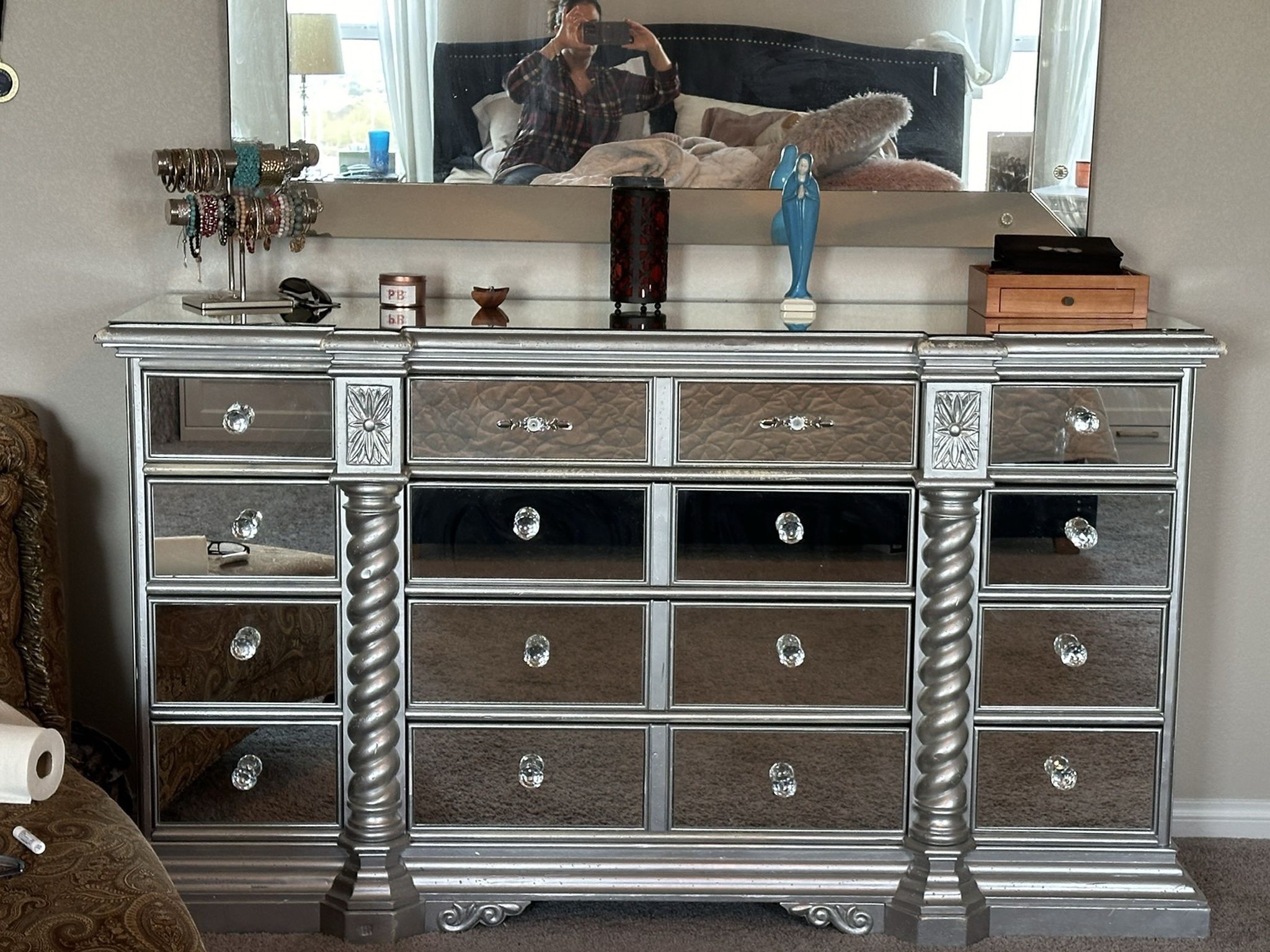 Long Mirrored Dresser