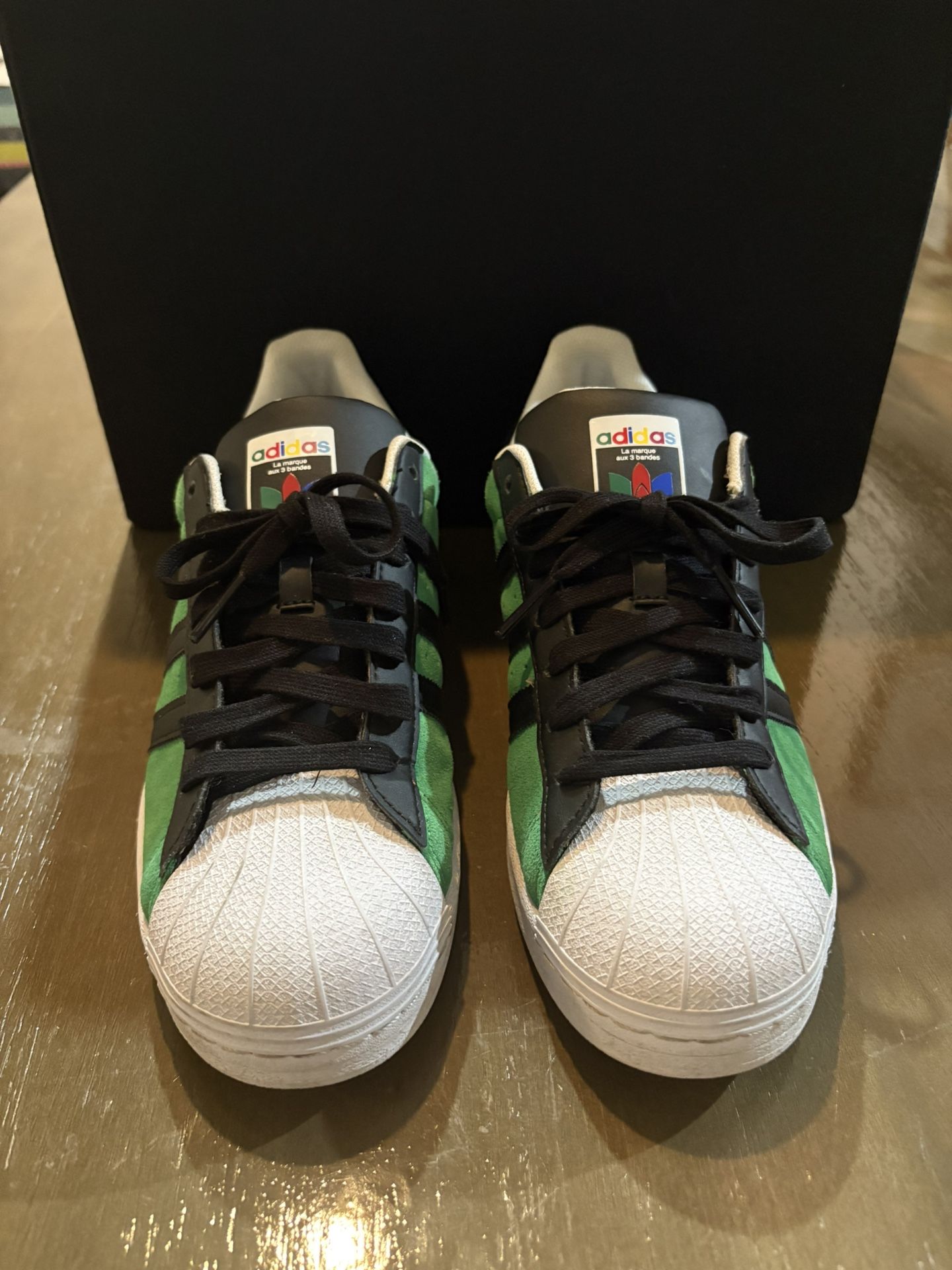 Adidas Superstar Suede - Green/ Black - Men's Size 11 - Retro Style Classic
