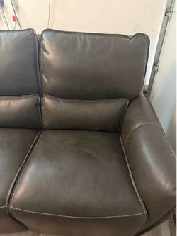 Italian Leather 3 cushion Sofa built in 2 electric recliners