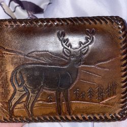 leather deer wallet