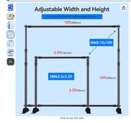PHOTOGRAPHY BACKDROP STAND-HEAVY DUTY