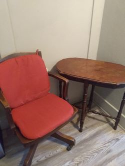 Set Table And One Chair Vintage