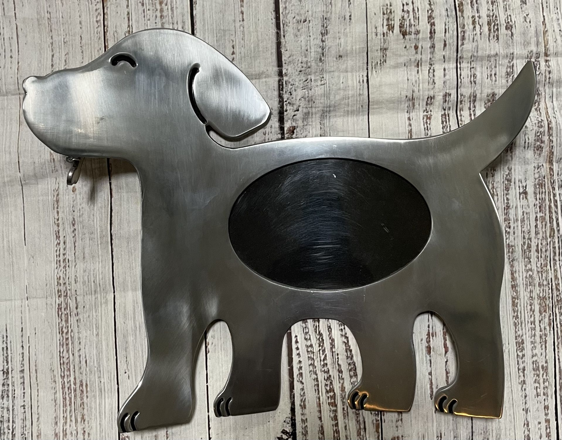 Frame - Vintage Home Connoisseur Metal Dog Picture Frame Approx. 10" X 14" / Pewter