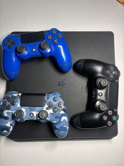 PS4 Slim Console with 3 Controllers