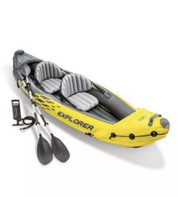 Intex Explorer K2 Inflatable Kayak with Oars and Hand Pump