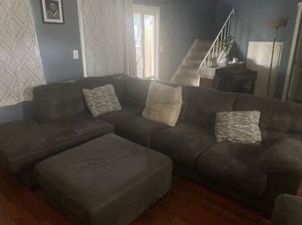 Sectional Couch w/ Ottoman and Recliner