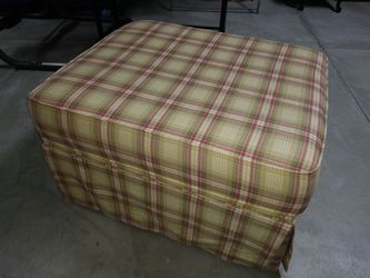 Vintage plaid ottoman/footstool