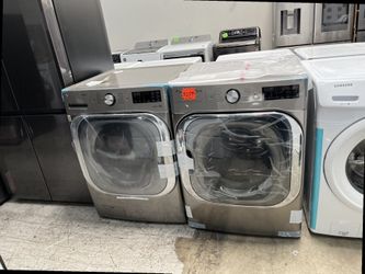 cubic graphite cubic steel feet feet frontal dryer lg washer set thinq 