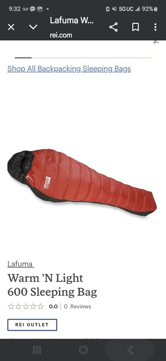 Lafuma. Down. Sleeping Bag