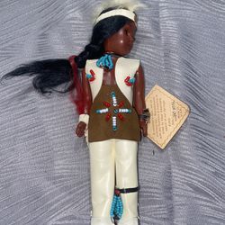Vintage Carlson Doll - Blackfoot Chief Native American Indian doll