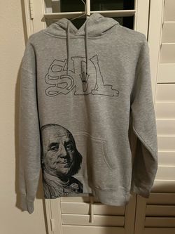 SDL grey rhinestone hoodie