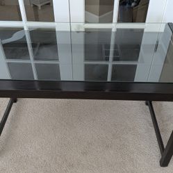 Glass Top Computer Desk (Workstation)