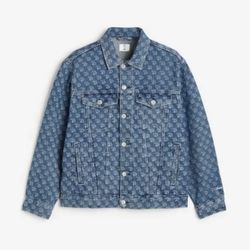 Disney100 x H&M Loose Fit Printed Denim Jacket Men's Size XS NEW WITH TAGS