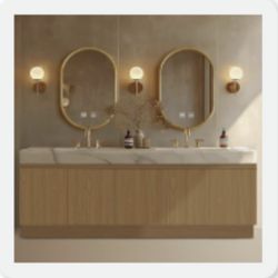 84” Double Bathroom Vanity With Sinks And 2 Mirrors