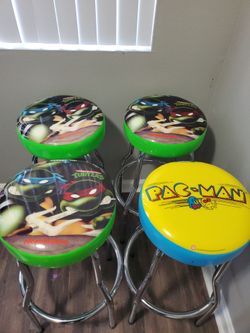 Four arcade1up stools ARCADE 1 UP