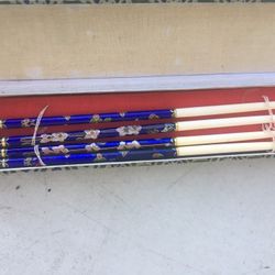 Vintage Chinese Cloisonné Enamel Chopsticks