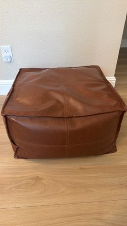 Vegan Leather Pouf