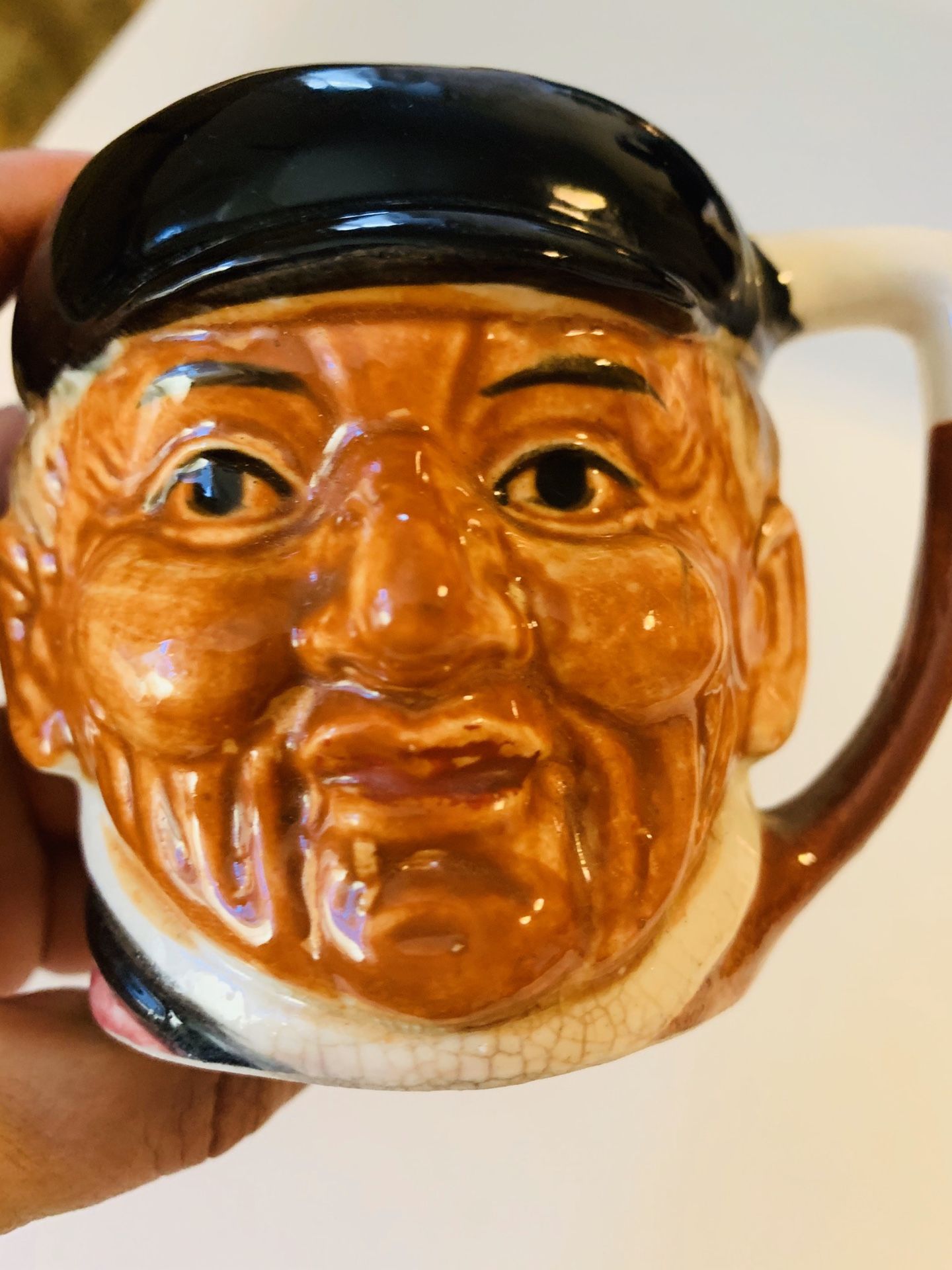 Vintage 1940’s Toby Face Mug / Creamer Occupied Japan