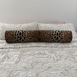 The Bolster Leopard Velvet 9”x48”