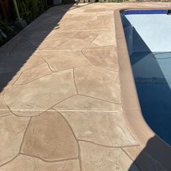 Flagstone Overlay-pools-driveway-patio-deck. I Painting And Sealer I Make Any Color 