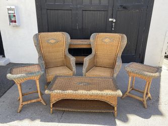 Vintage Six Piece Matching Wicker Set