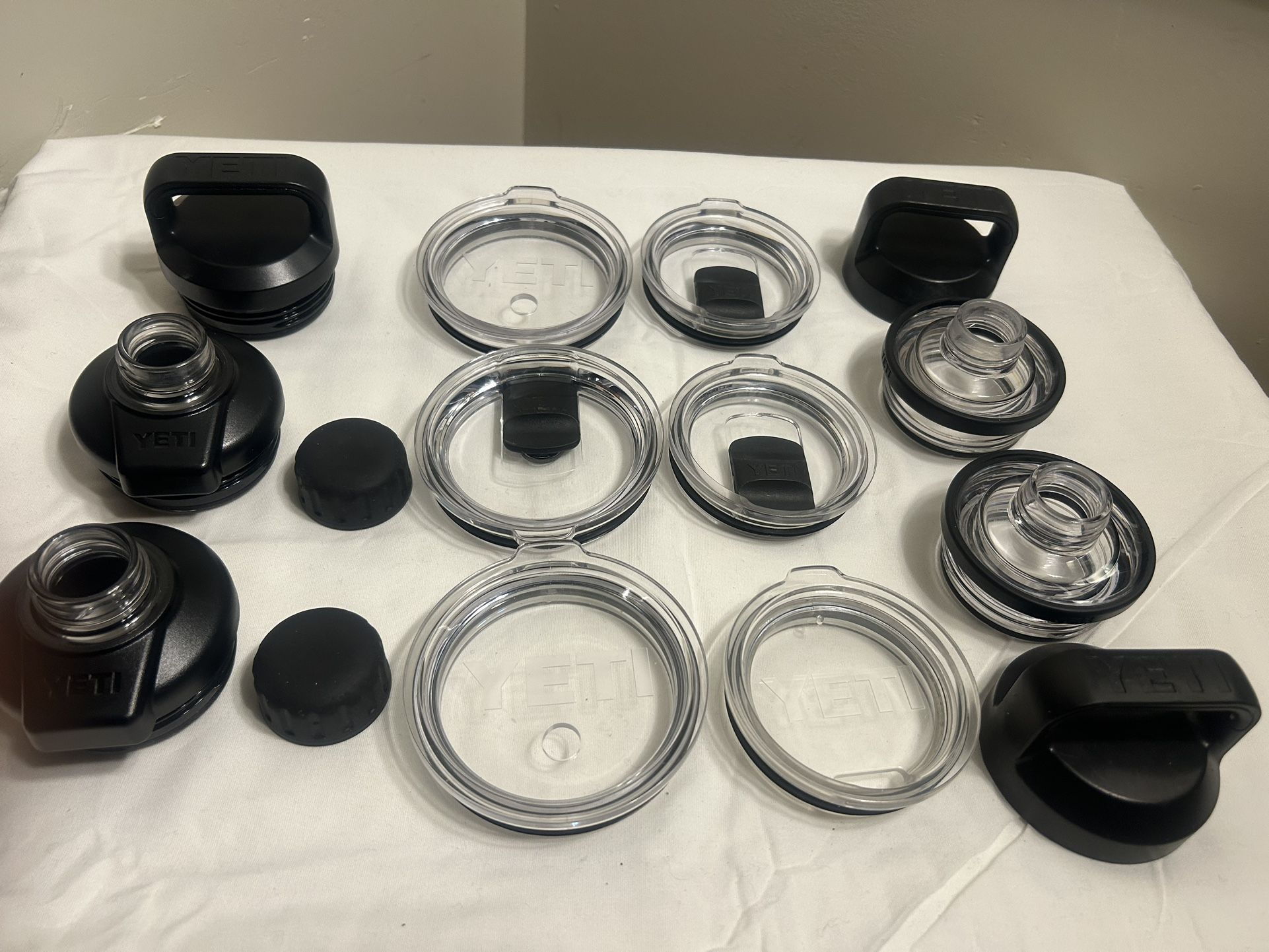 PRE-OWNED RANDOM YETI chug cap lids/cap screw/top handles/mag slider lids All In Good Condition