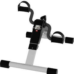 Folding Exercise Bike Pedal Exerciser Portable Desk Bike with LCD Display

