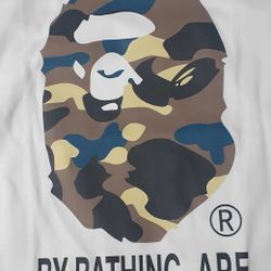 BAPE Color Camo Big Ape Head Tee White/Blue