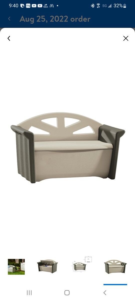 Hard Plastic Storage Bench