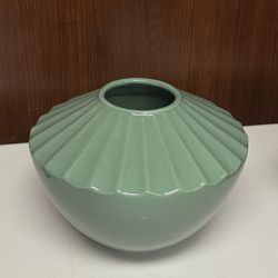 Vintage Green Pottery Rare Vase