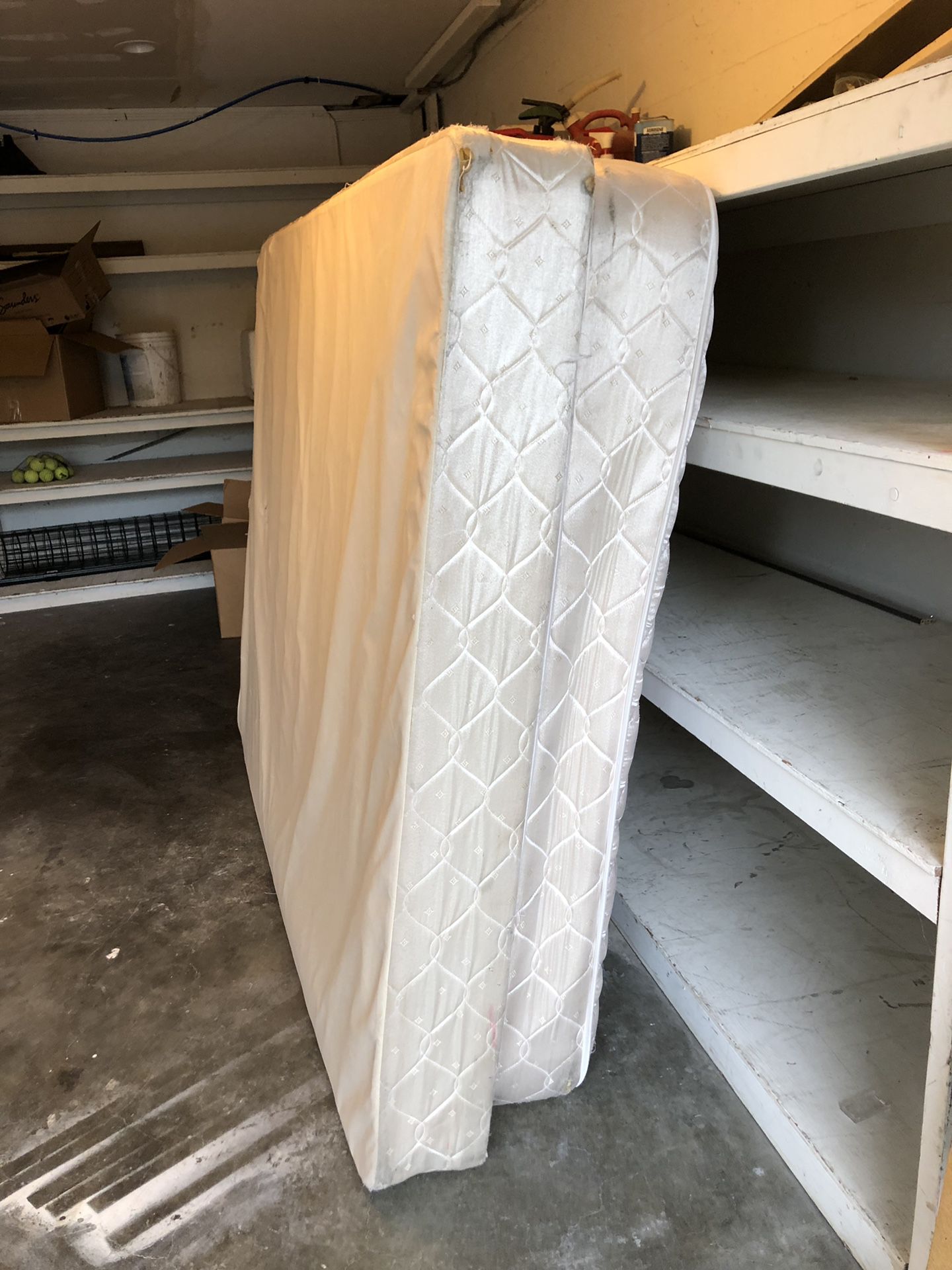 Queen sized mattress, box spring, headboard AND dresser with mirror!