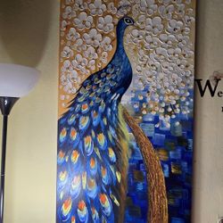Large Peacock Wall Painting  (Price Negotiable) 