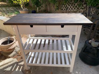 Rolling Kitchen Island Butcher Block with Drawers
