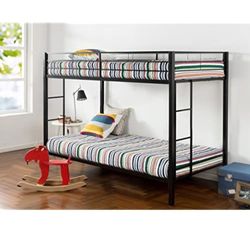 Quick lock Twin Over Twin Classic Metal Bunk Bed