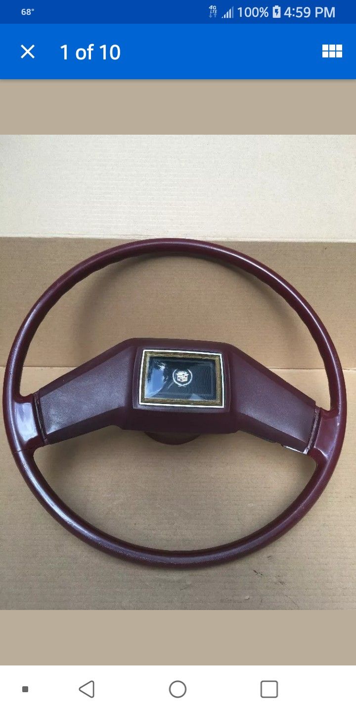 Maroon steering wheel
