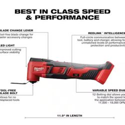 Milwaukee M18 18V Lithium-Ion Cordless Oscillating Multi-Tool Kit with one 1.5 Ah Battery & Charger