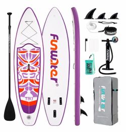 FunWater 11'/10'6" Inflatable Stand Up Paddle Board with Premium SUP Paddleboard Accessories, Wide