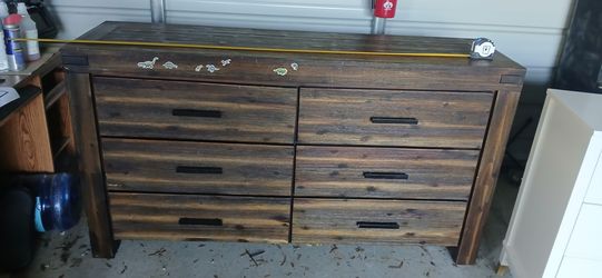 Nice used wood dresser , 66" × 36" × 19"