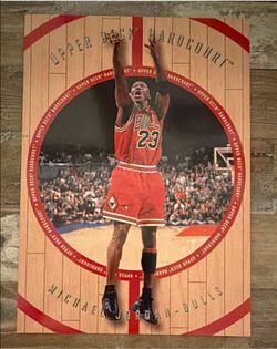 1998-99 UPPER DECK HARDCOURT BULLS MICHAEL JORDAN JUMBO 5"x7" CARD #23-G