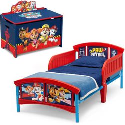Paw Patrol Toddler Bed w/toy chest and Mattress