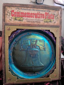 Indiana Glass 1976 Bicentennial Commemorative Collector Plate