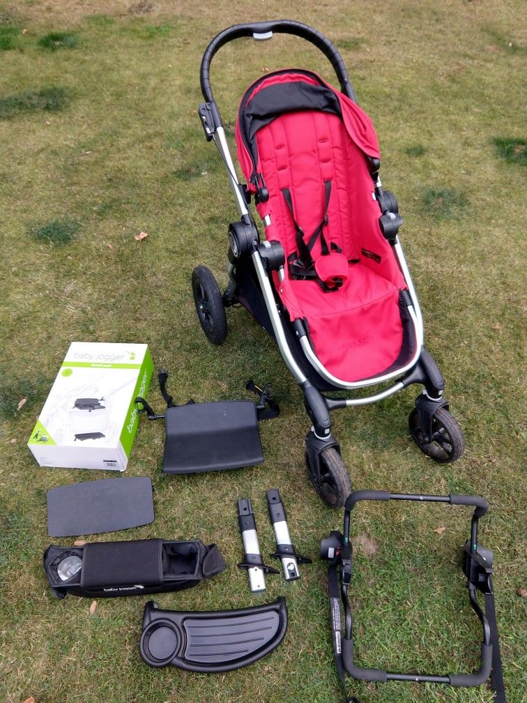 Baby Jogger City Select Double Stroller With Accessories