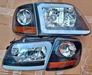 97-03 Ford F150 Expedition LED DRL Headlights Luces Micas Calaveras Faros Faroles Focos Headlamps