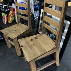 2 Solid Pine Chairs. New 