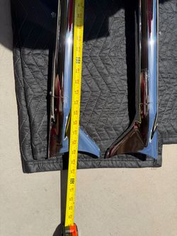 Harley Softail cobra fishtail slip ons & Vance and hines off a road King