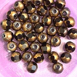 Lot Of Fancy Brown Glass Beads