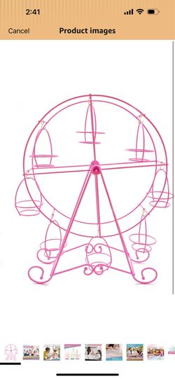 Pink Ferris wheel cupcake holder