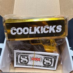 CoolKicks Rare Cash Cannon Money Shooter Gun In GOLD Authentic Brand New  2025 !